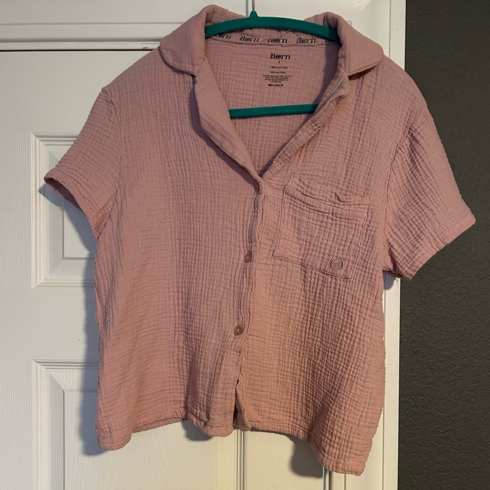 Born Dusty Pink Button-Down Shirt